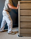 Painter moving dresser with EZ Moves II Furniture Slides for Carpet (Set of 4)
